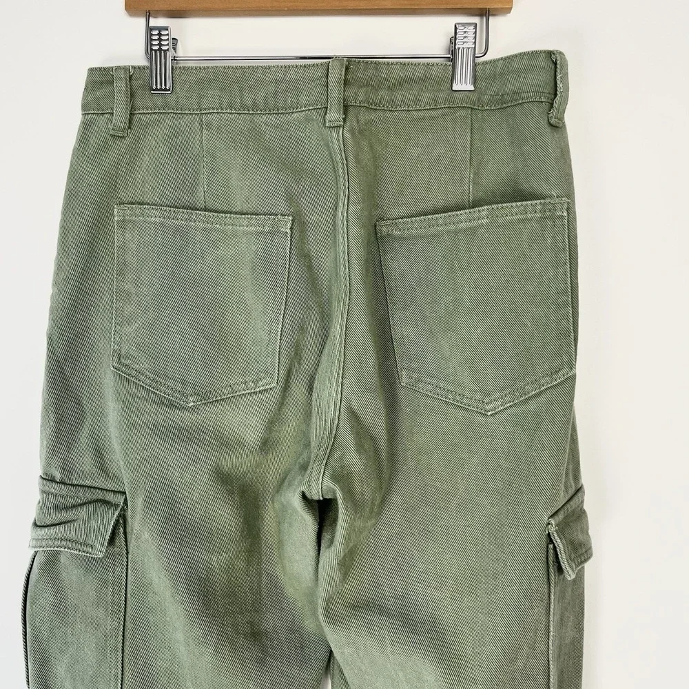 Cider Cargo Jeans Women Sage Green Nature Granola Core Size L